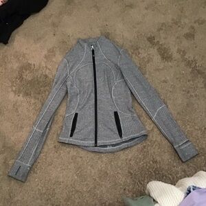 Women's Gray Zip-Up Jacket